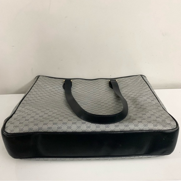 Micro GG classic vintage Navy blue Gucci tote! Computer bag. Pockets. Clean - Picture 7 of 11